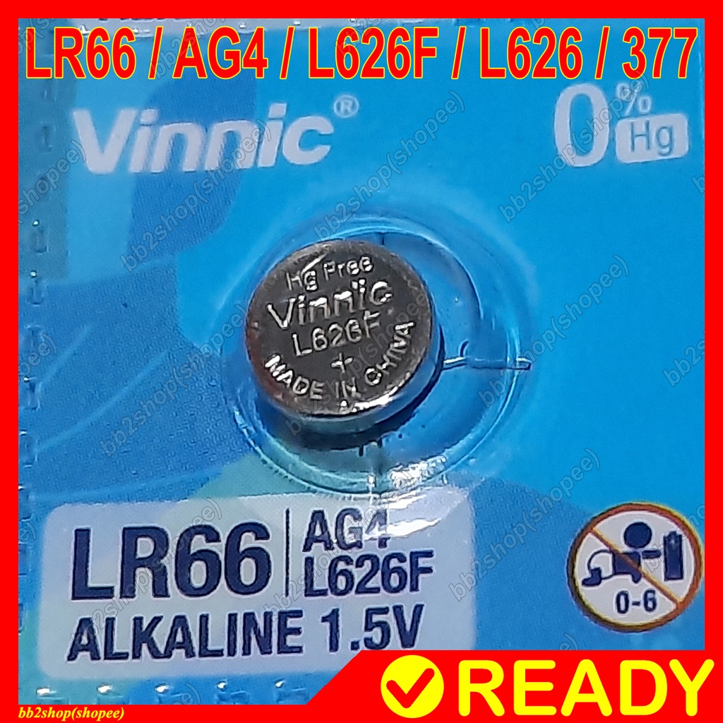 Baterai Jam Tangan Vinnic LR66 AG4 AG 4 L626F L626 377 LR 626 Batre Kancing Batere Murah Button Cell