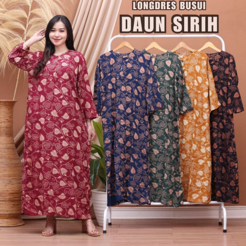 DASTER PANJANG BATIK - BUSUI DADA KANCING - ADEM - HALUS - MURAH - batiknusantara11-LD. Daun Sirih