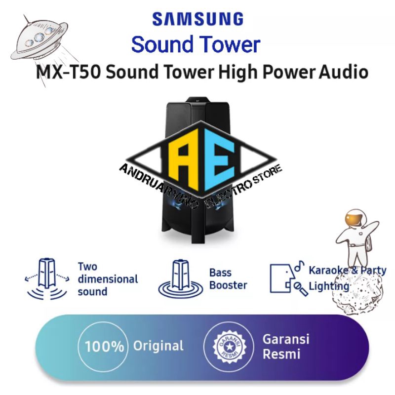 SAMSUNG Sound Tower MX-T50 Speaker Bluetooth Karaoke 500 Watt