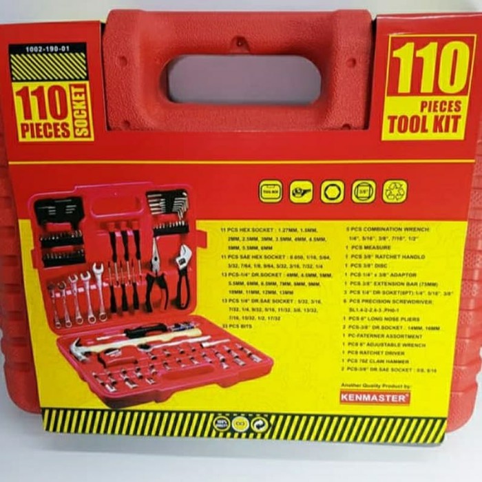 Kenmaster , Tool Kit 100 PC ,  110 PC  &amp; 77 pcs  Kunci Sok - Socket