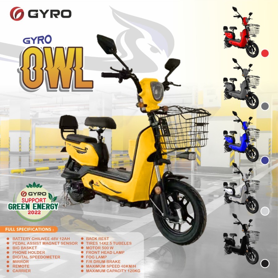 SEPEDA LISTRIK GYRO OWL Spedometer Gowes bikecycle motorcycle Keren olahraga cycle keren terbaru sep