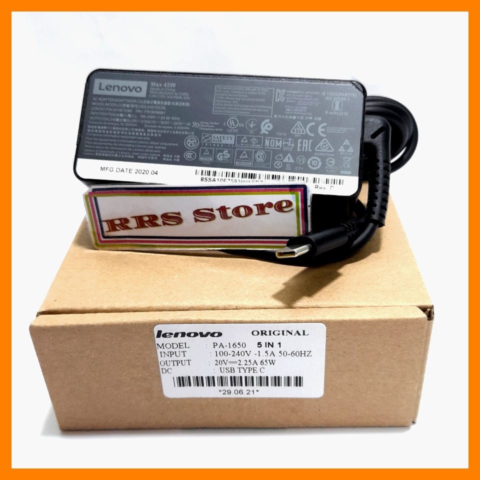 Casan lenovo 20V 2.25A 45W Laptop Ac Adapter Charger USB-C Type C for Lenovo Yoga 5 Pro Yoga 910 Yoga 910-13IKB 80VF Yoga 720 Yoga 720-13IKB
