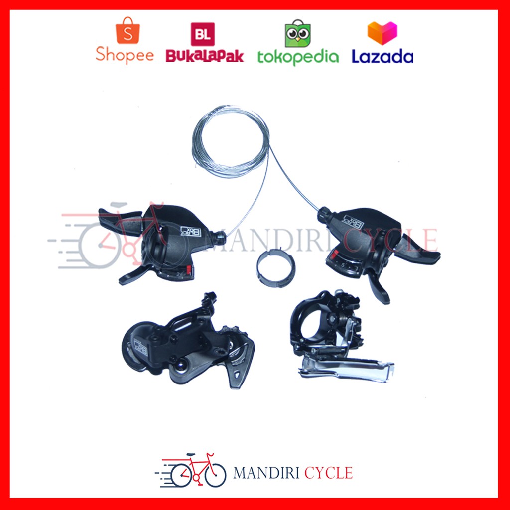 Mini Groupset 2x8 Speed Merk BLACKBOX Shifter RD FD MTB Seli Lipat Folding