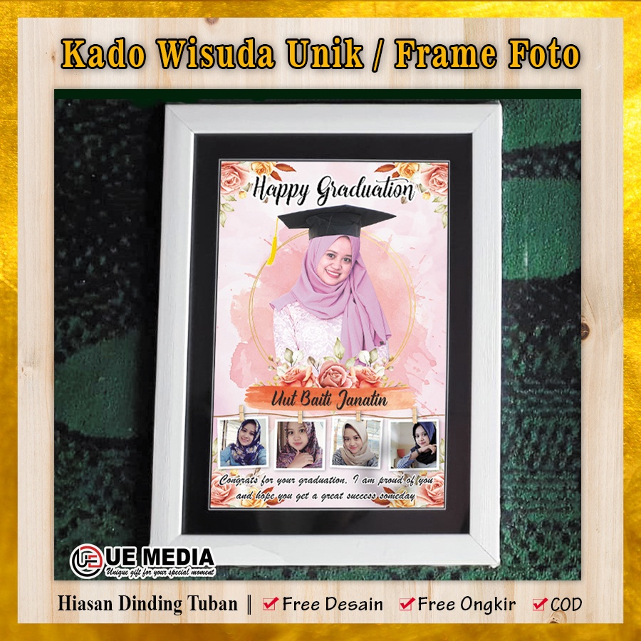 KADO WISUDA UNIK FRAME FOTO MURAH ( 10RS / 10R ) - KADO UNIK UNTUK WISUDA SAHABAT