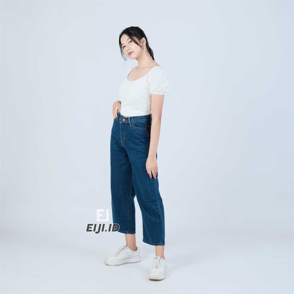 EIJI - High Waist Kulot Jeans Wanita