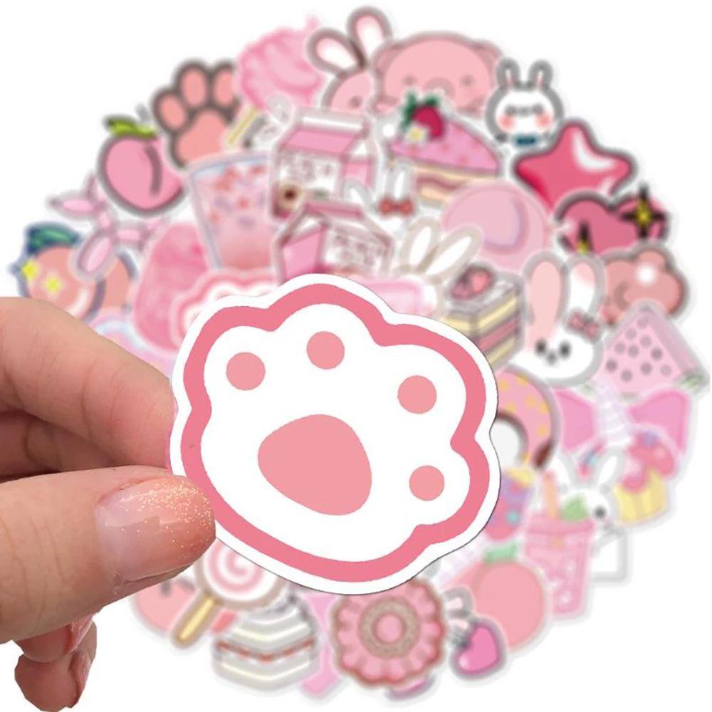 Lanfy Pink Style Stiker Kawaii 50pcs/pack Stiker Gitar Koper Laptop Stiker Koper Sticker Skateboard DIY Scrapbook