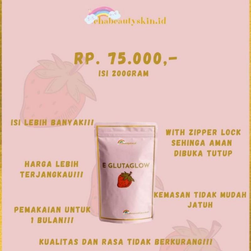 

[DIST RESMI] E'GLUTAGLOW BPOM BY EHABEAUTYSKIN EGLUTAGLOW COLLAGEN DRINK