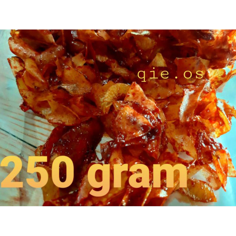 

keripik singkong sambal pedas manis kripik sanjay 250 gram
