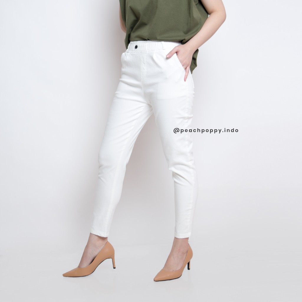 Peach Poppy Stacey Pants - Celana Wanita Highwaist Casual Office