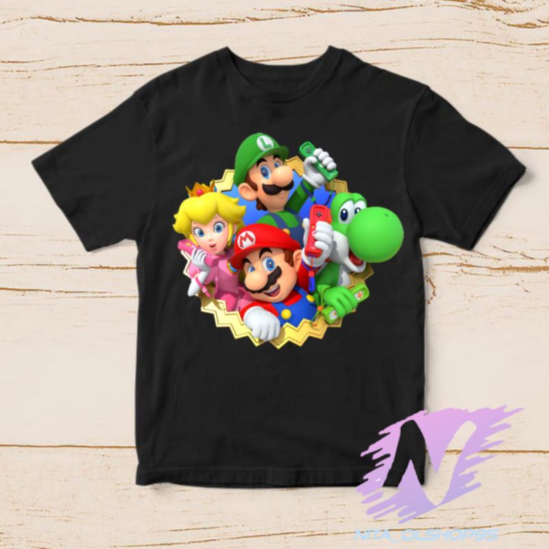 kaos super Mario baju kaos anak supermario bros