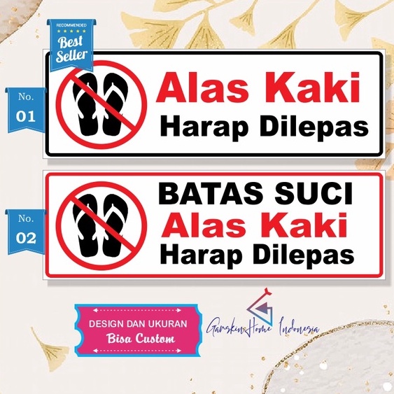 

Stiker batas suci alas kaki harap di lepas
