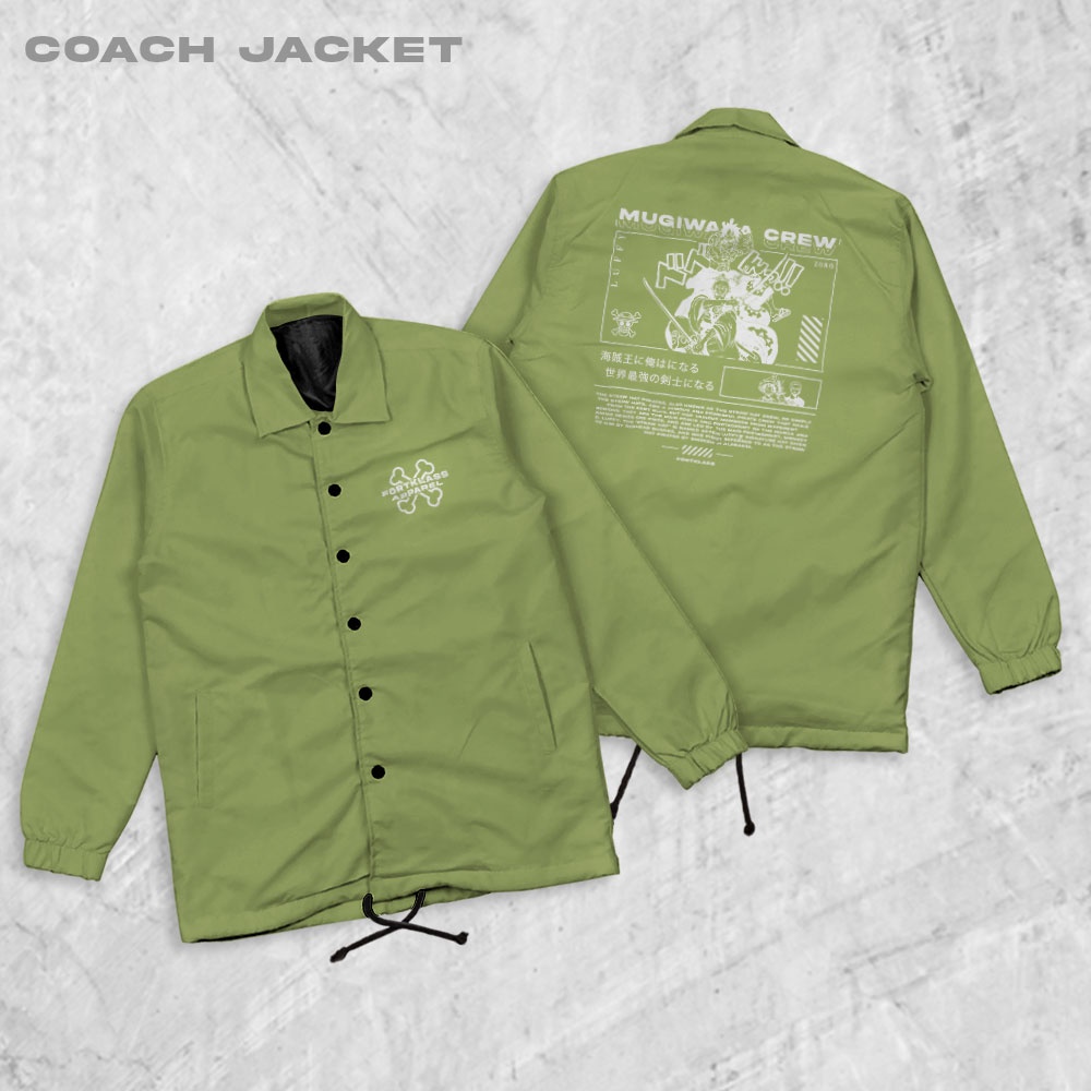 Fortglass Mugi Coach Jaket Pria Outwear Unisex Parasut