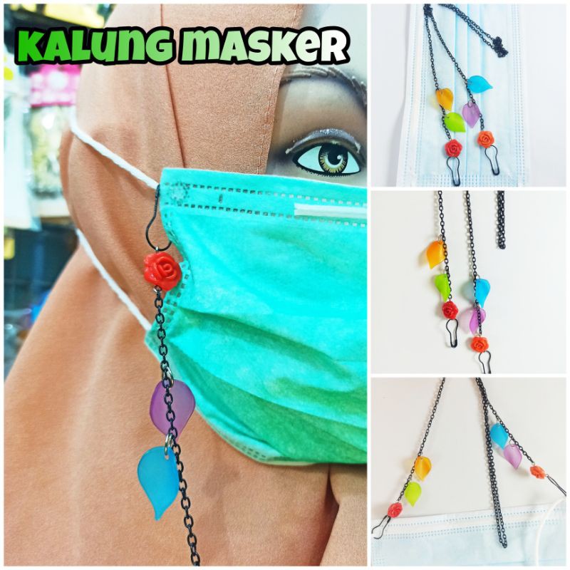 STRAP MASKER DAUN PELANGI- Rantai Tali Kalung Masker Gaya KOREA Strap Mask handmade TOKOPELANGINICER