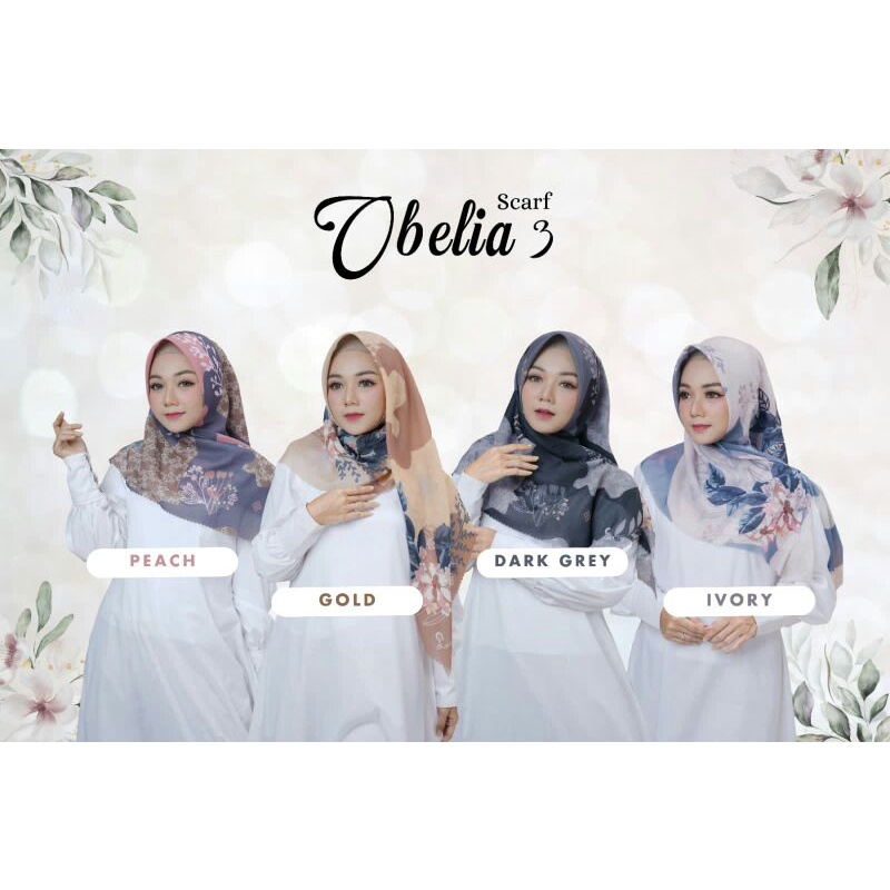 Hijab segi empat Linalivia terbaru muslim Obelia 3 voal