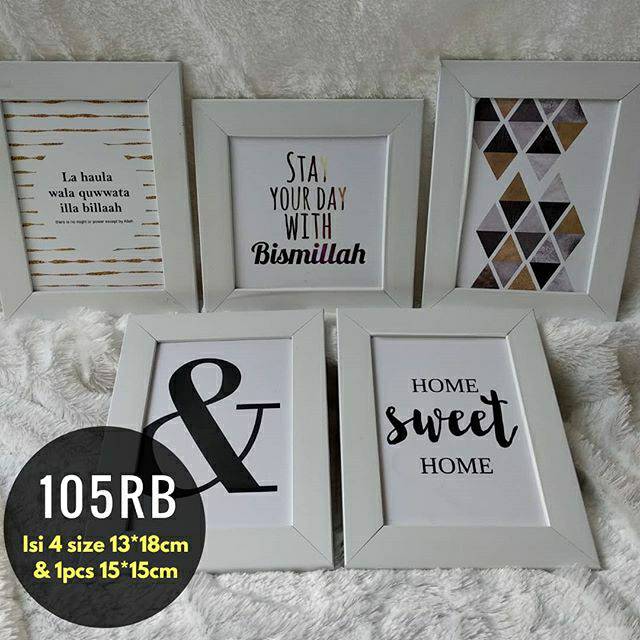 Paket walldecor murah isi 5, hiasan dinding murah, poster islami, poster mushola, pigura murah