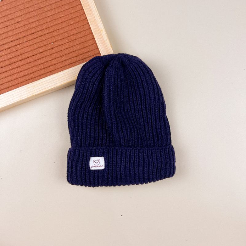 Domikado | Beanie Hat | Beanie hat anak | Topi rajut anak premium-Navy