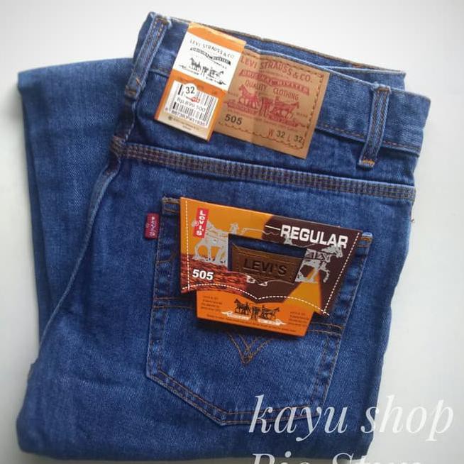 4w8h celana jeans standar pria levis hitam garmen biru muda tua - garmen, 28 2p2u
