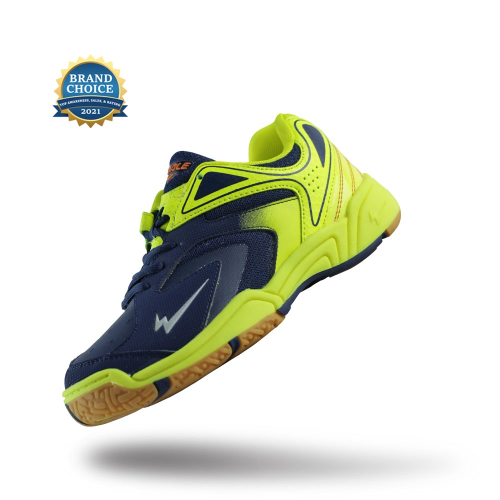  Eagle  Artax  Jr Sepatu  Badminton Kids Biru Tua Citrun 