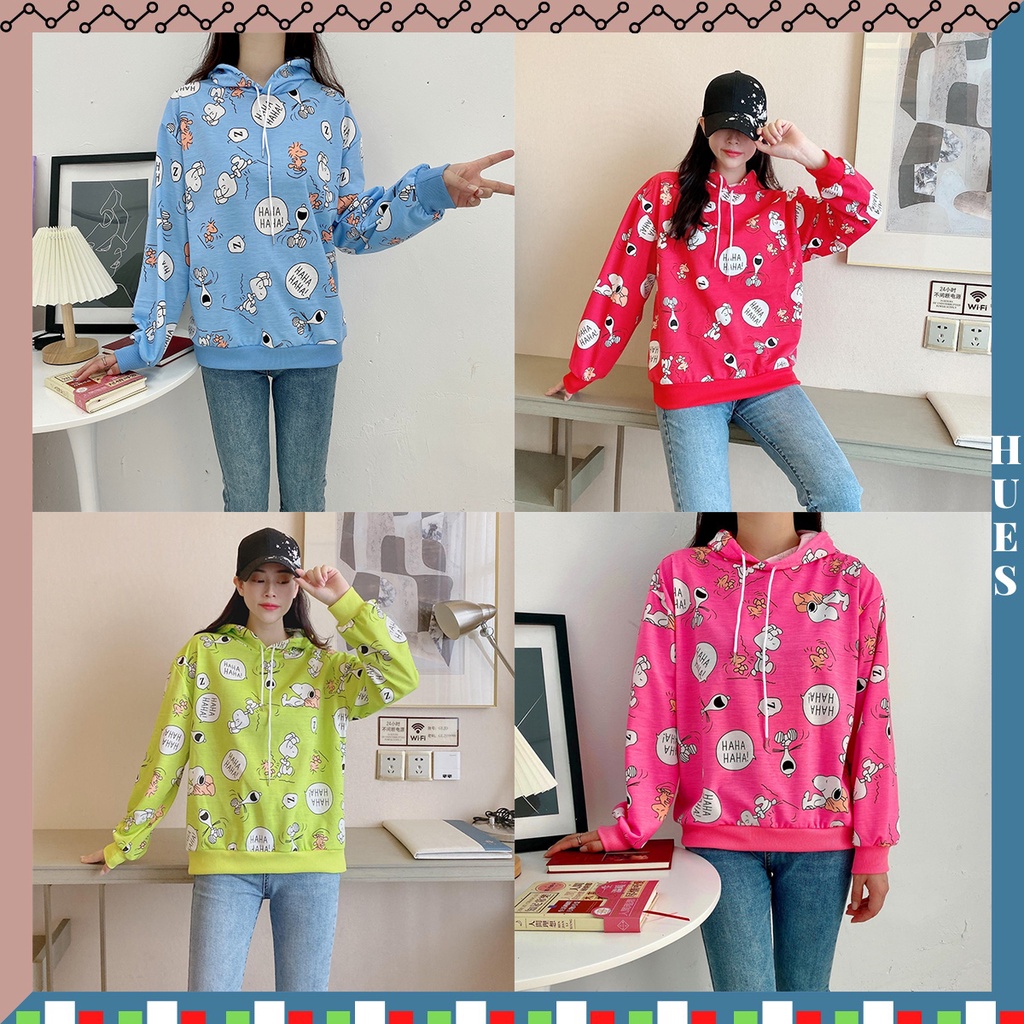 HUES.ID Hoodie Sweater Motif Kartun Import Tanpa Kantong 4050