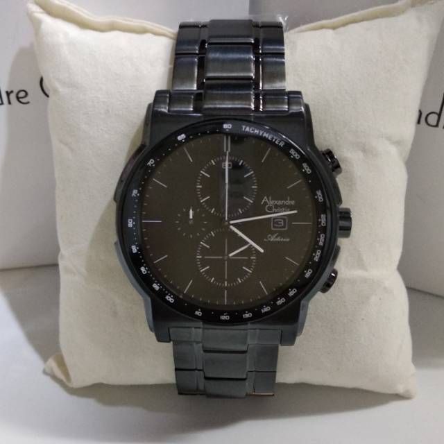 jam tangan pria Alexandre Christie AC 6470 black