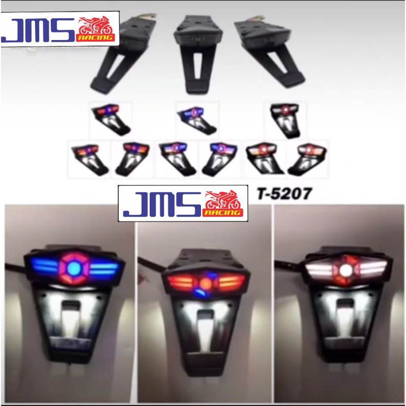 spakboard buntut belakang klx 150 led merah biru putih plus sen running