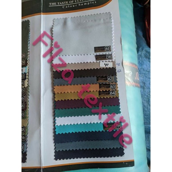 KAIN JAS SERAGAM DLL SERGIO HIGH TWIST PREMIUM WARNA HITAM