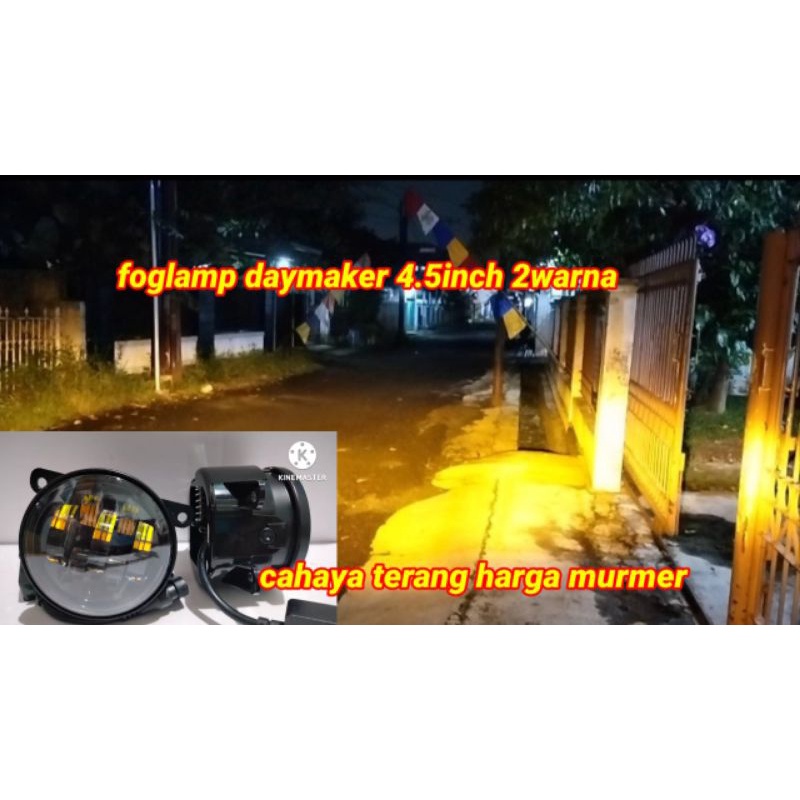 lampu led foglamp daymaker 3.5inch 2warna motor dan mobil