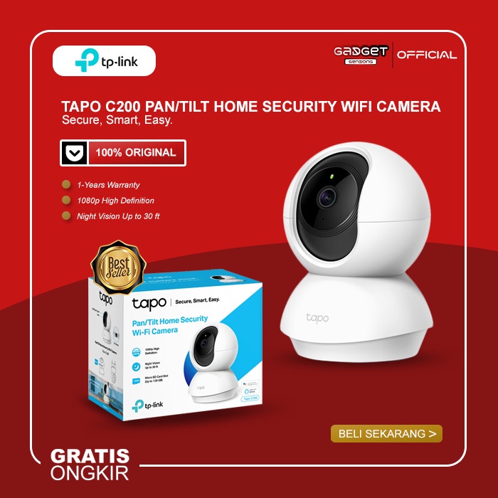 TP-LINK Tapo C200 Pan / Tilt Home Security Wi-Fi Camera / IP Camera