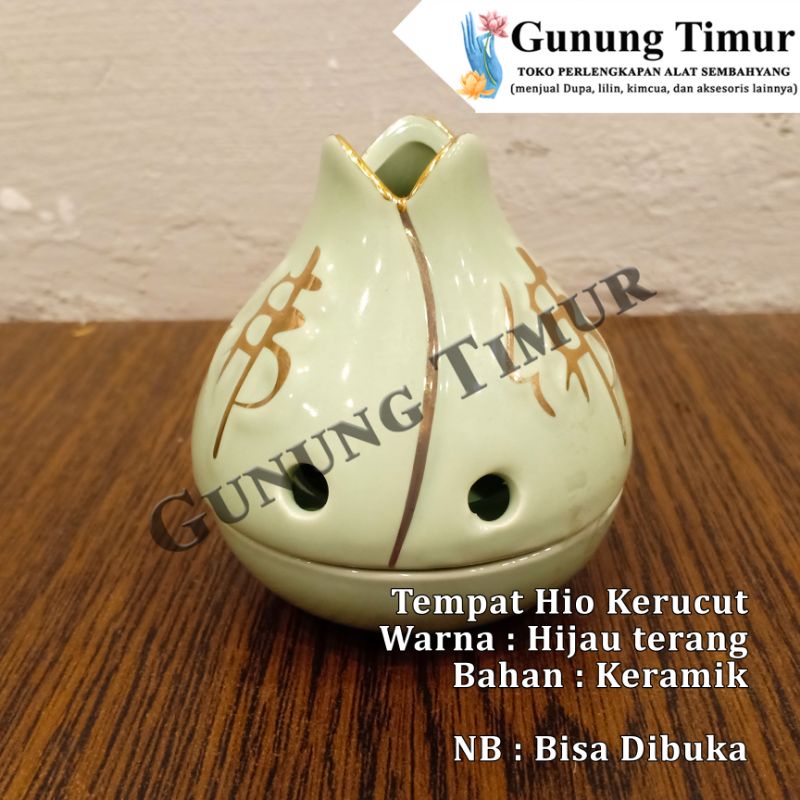 Tempat Bakar Dupa Kerucut Keramik / Tempat Hio Kerucut / Tempat Bakar Bukhur