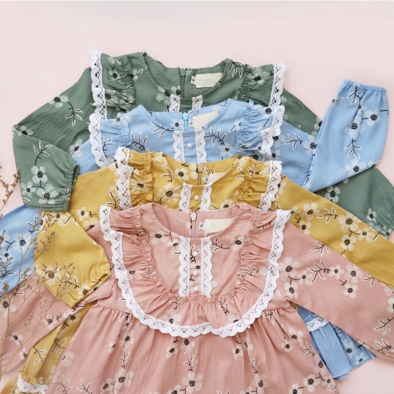 alobaby ALMAHYRA Midi Dress lebaran anak 1-5 tahun