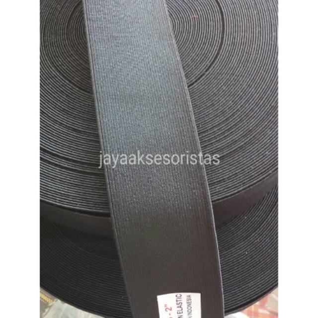 Tali webbing elastis/karet tas tebal 5.0 cm murah bandung