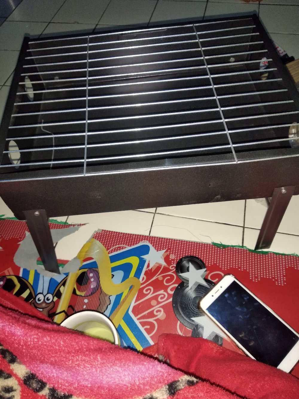 Panggangan Portable Grill Lipat/alat Pemanggang