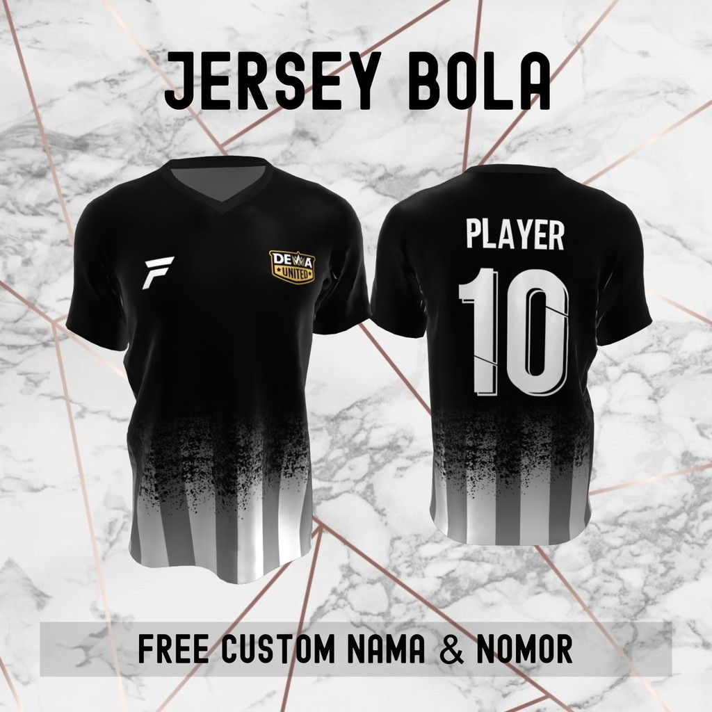 Jersey Dewa United Klub Bola Baju Kaos Custom Nama dan Nomor Punggung - 556