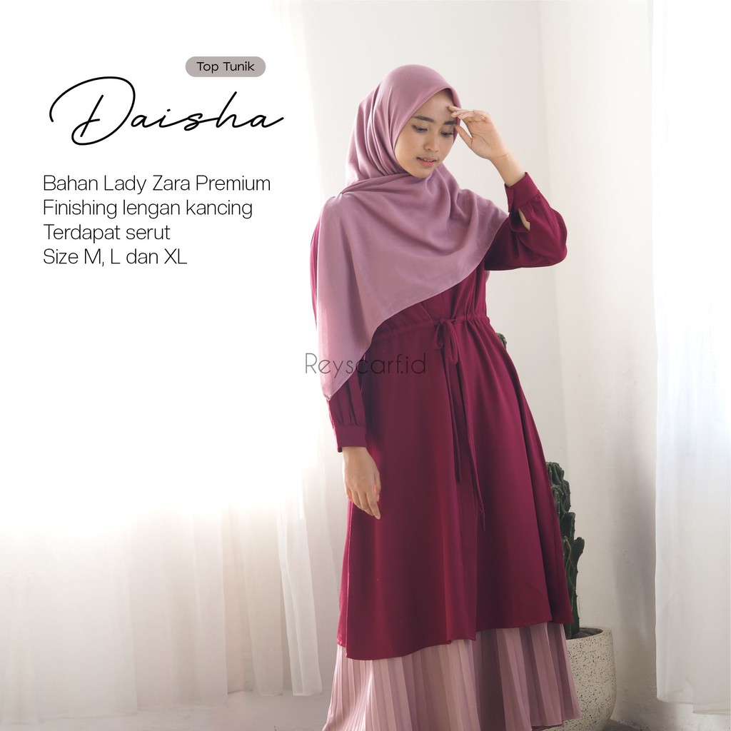 Tunik Daisha By Reyscarf  Tunik Dewasa Luxury Bahan Lady Zara Premium Terbaik Nyaman Dipakai I  Bisa COD