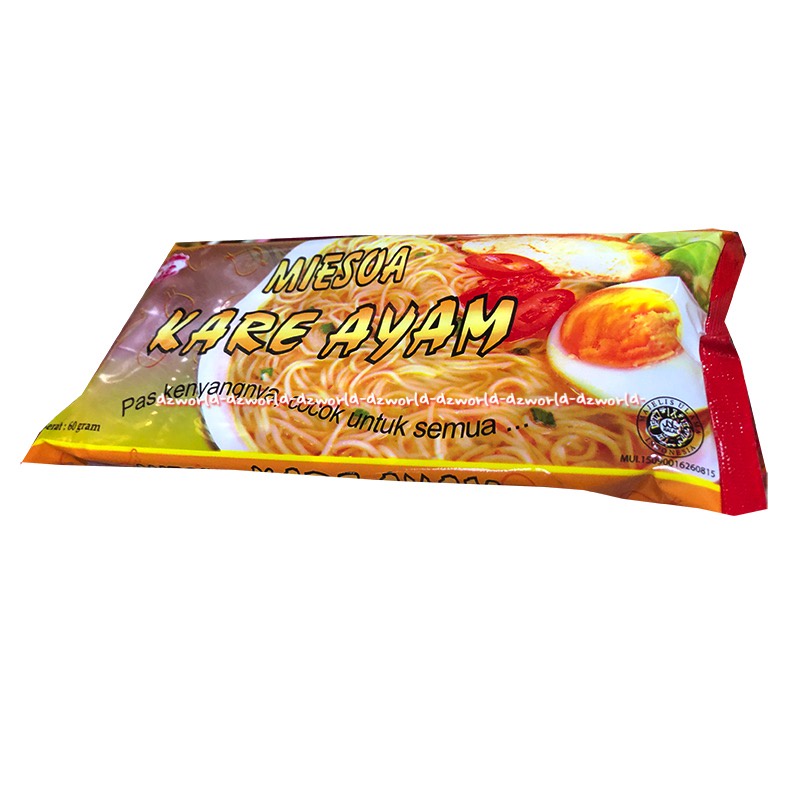 Miesoa Kare Ayam Instan 60gr Rasa Kari Ayam Bawang Praktis Mie Soa Lengkap dengan Bumbu Instan Misoa Mi Soa