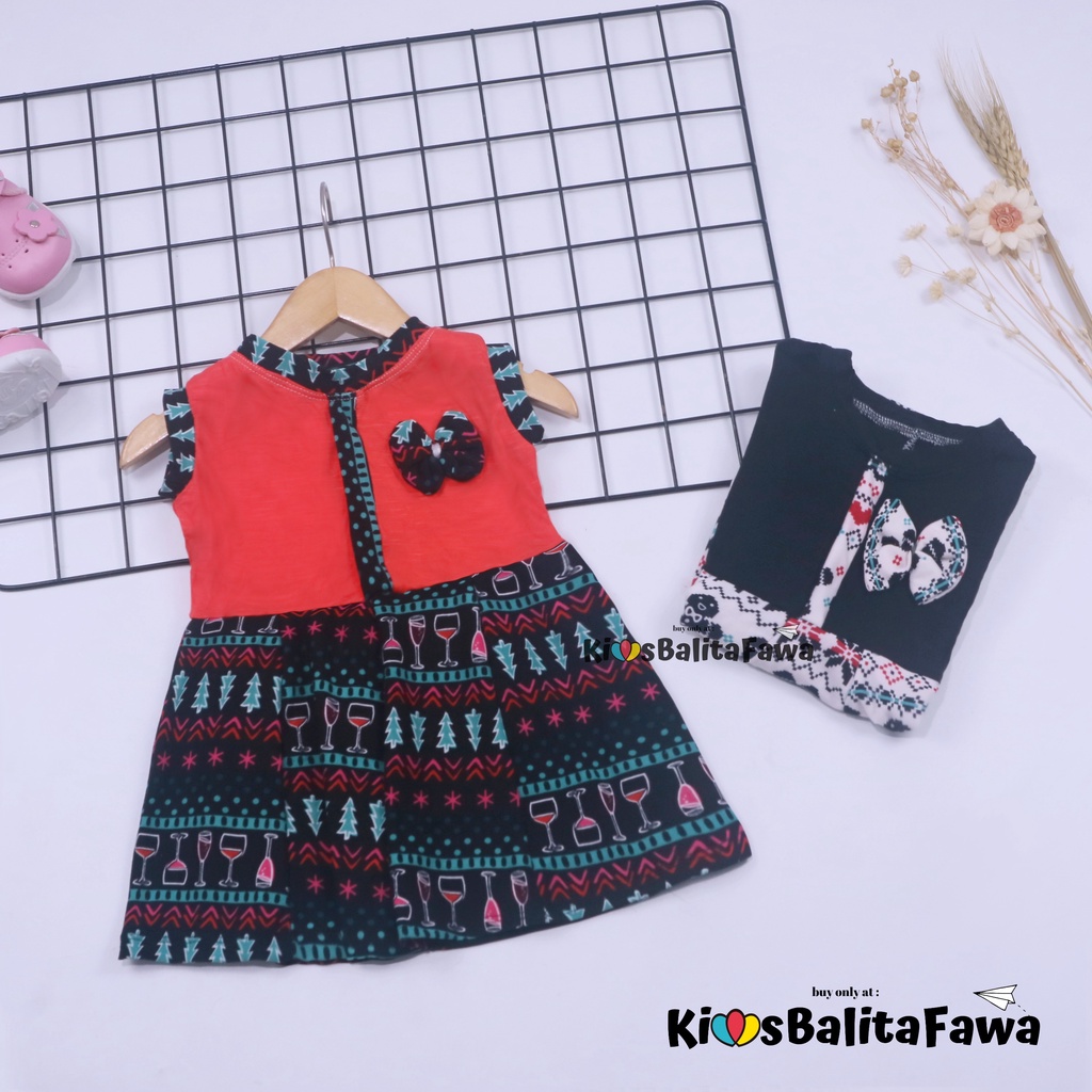 [NATAL] Dress Bilqis uk Bayi - 3 Tahun / Dres Yukensi Gaun Pesta Murah Baju Baby Anak Perempuan