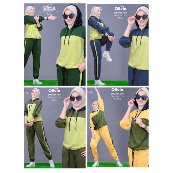 Olivia set baju olahraga wanita / ori shofiya