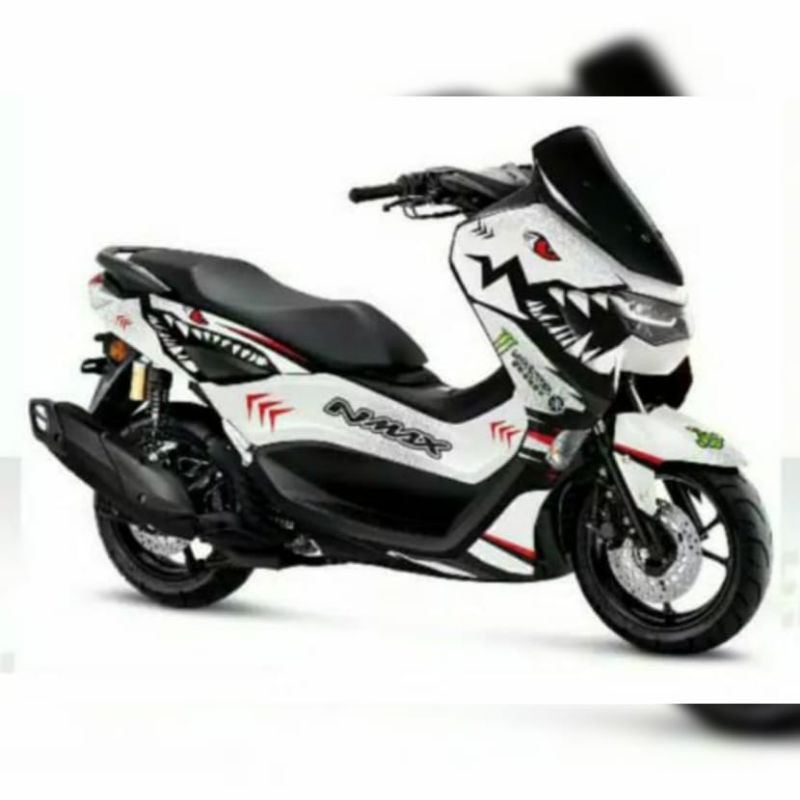 Stiker Decal New Nmax Fullbody Shark putih