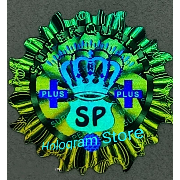 

Stiker hologram original SP plus matahari hijau