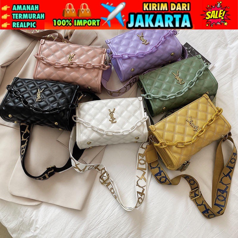 TI 3043 -  TAS SELEMPANG IMPORT KOREA WANITA MURAH BATAM PESTA - E