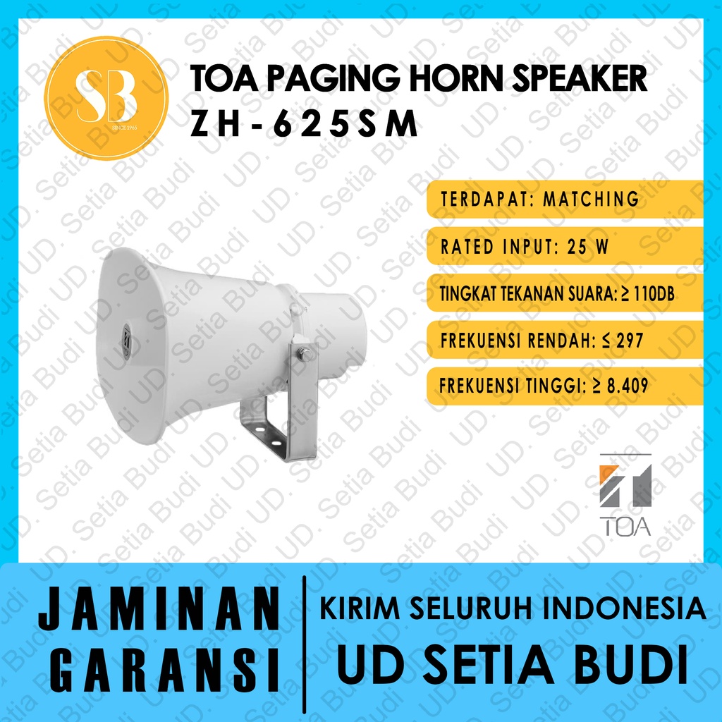 TOA Paging Horn Speaker ZH-625SM / ZH-625 SM 25 Watt