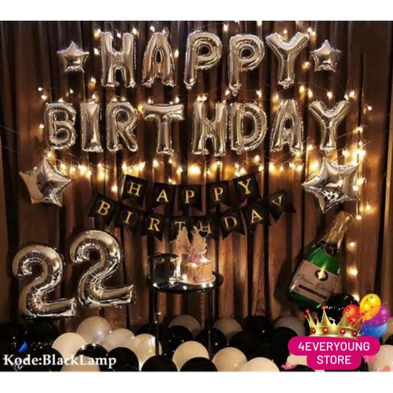 PAKET DEKORASI LED DEWASA FANCY ROMANTIS THEME / DEKORASI ULANG TAHUN MURAH