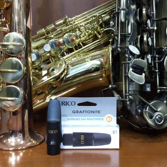 RICO MOUTHPIECE GRAFTONITE SAX SOPRANO B7 RRGMPCSSXB7 (473000262) Kualitas Terbaik