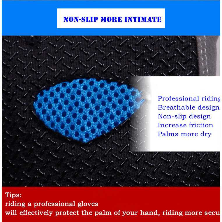 Sarung Tangan Sepeda Motor Half Finger Bicycle Glove Breathable MTB Roadbike Anti Slip Gym Fitness