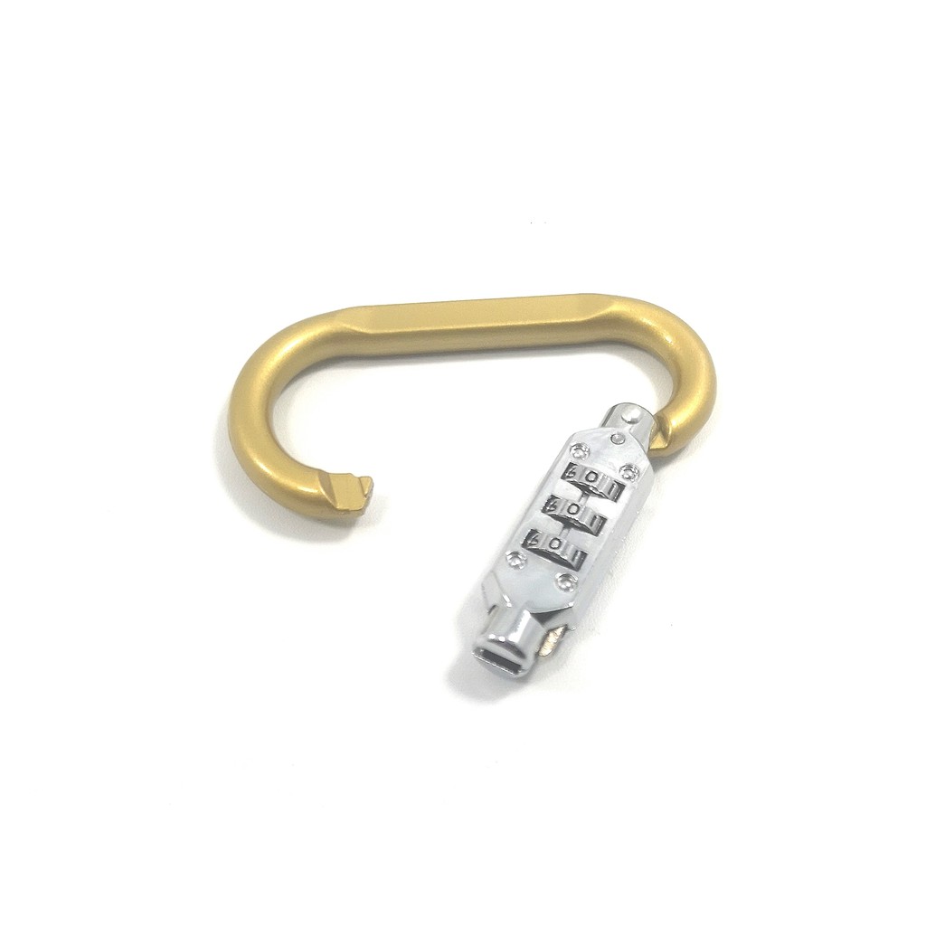 VSV Carabiner 3digit number lock Zinc Alloy Gantungan Kunci Buckle