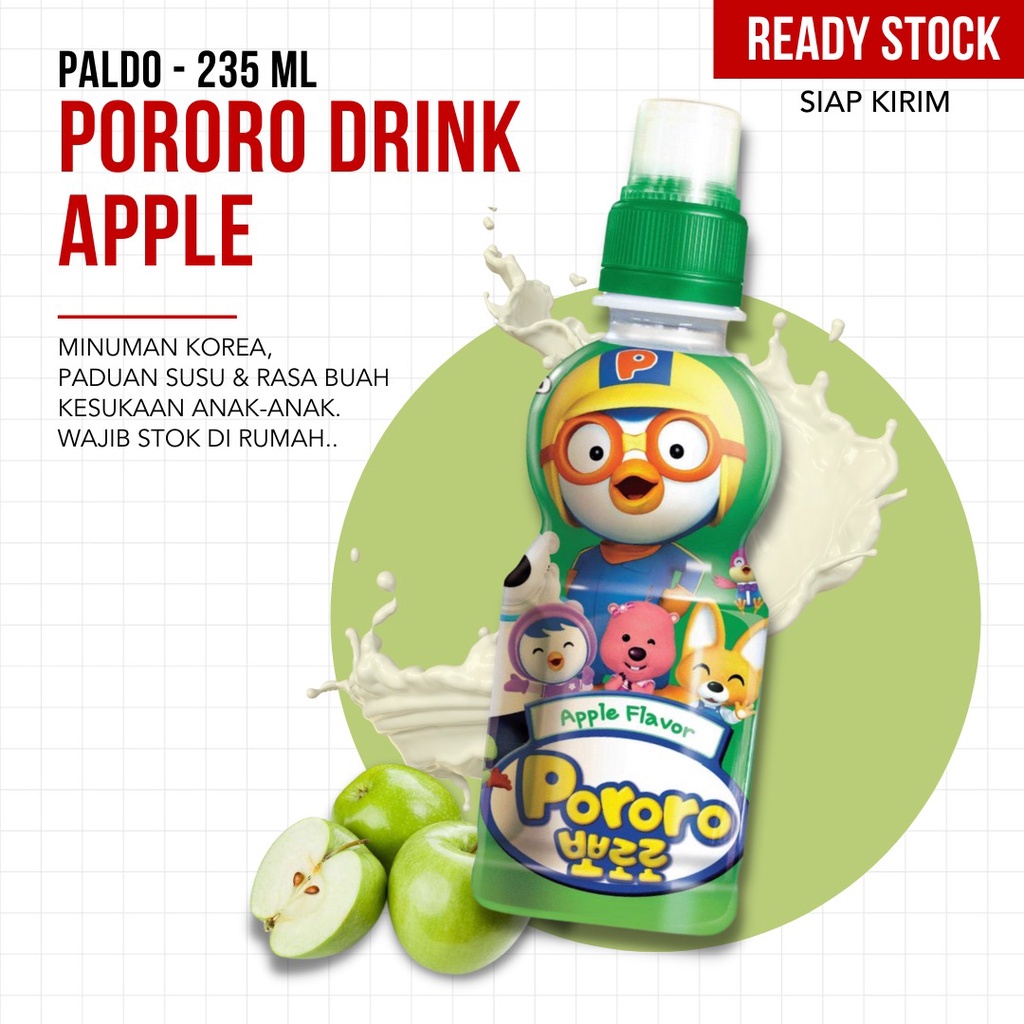 (TERMURAH) Paldo - Pororo Drink Apple 235 ML