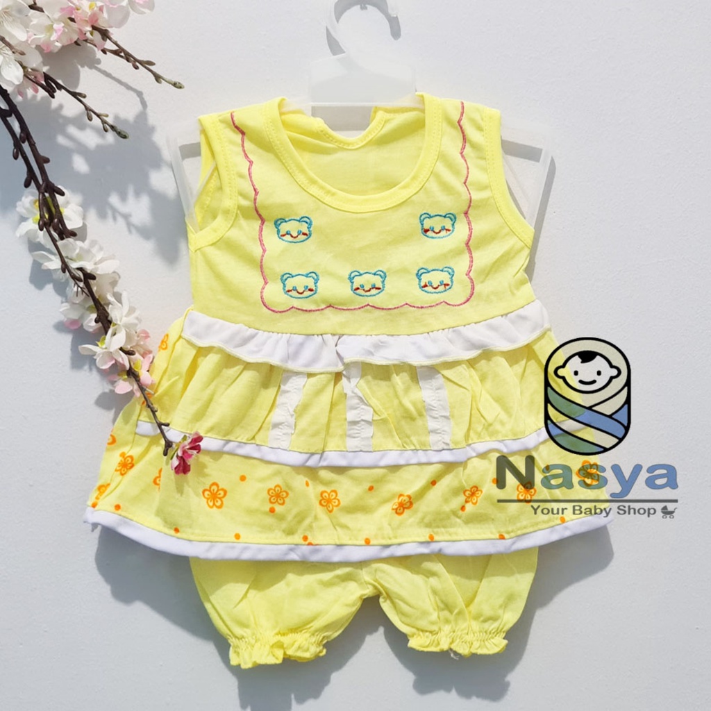 [N-001] Baju setelan bayi perempuan (0-6 bulan) motif buah lucu dan murah