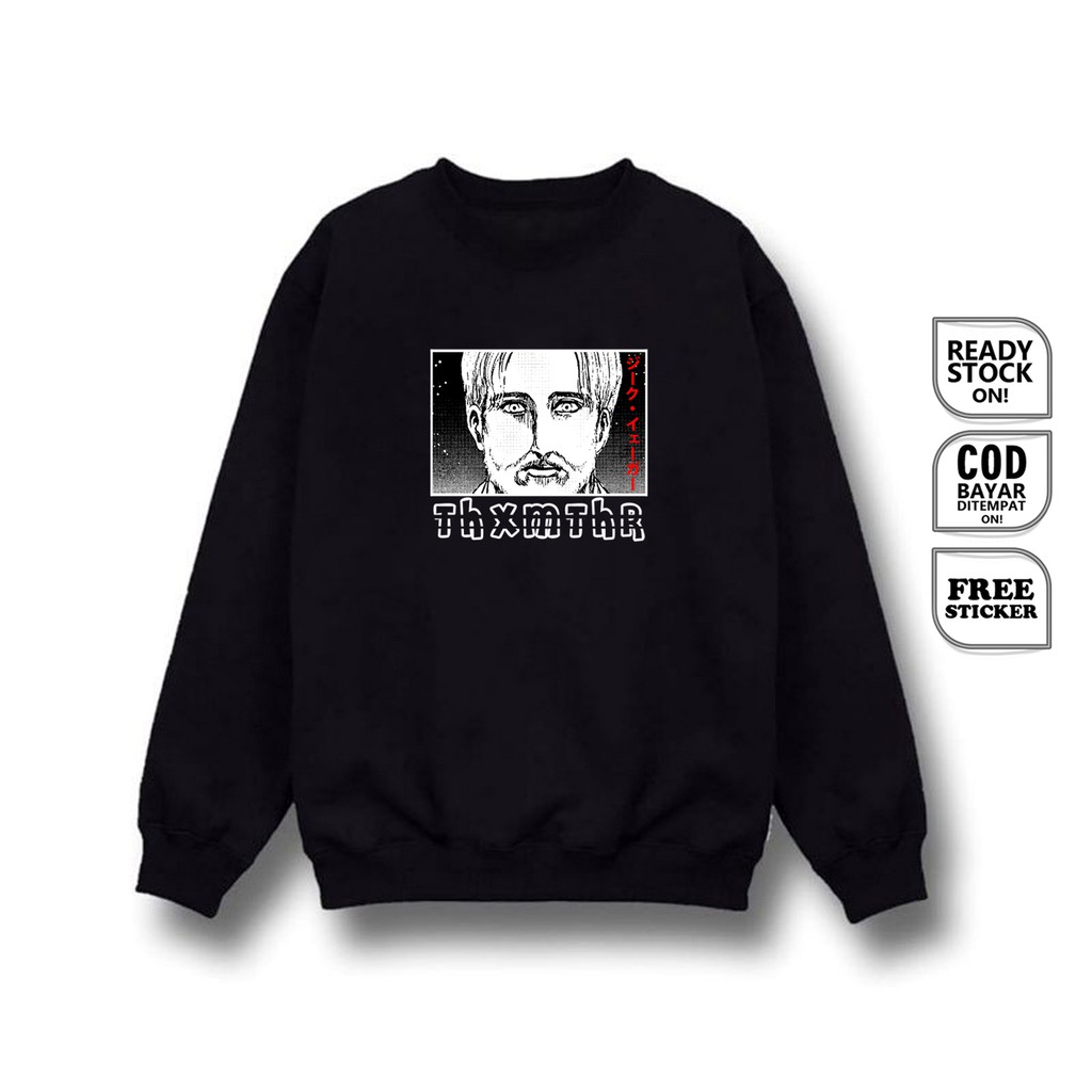 SWEATER CREWNECK ZEKE YEAGER JIKU YEGA ジーク・イェーガー ATTACK ON TITAN SHINGEKI NO KYOJIN SENSHI CHO LEVI