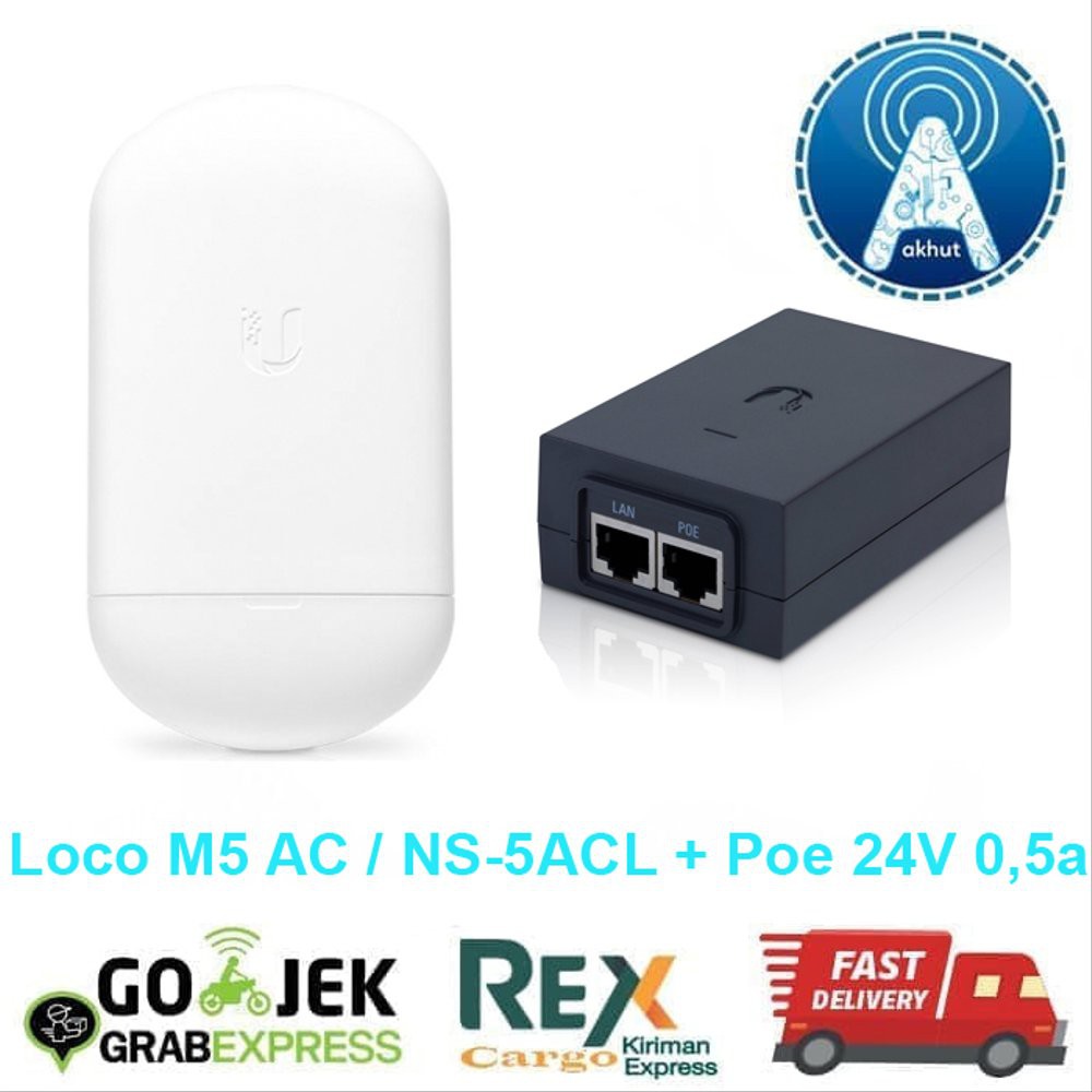 Ubiquiti Paket Loco M5 AC NS-5ACL + Ubnt Poe 24v 0,5A