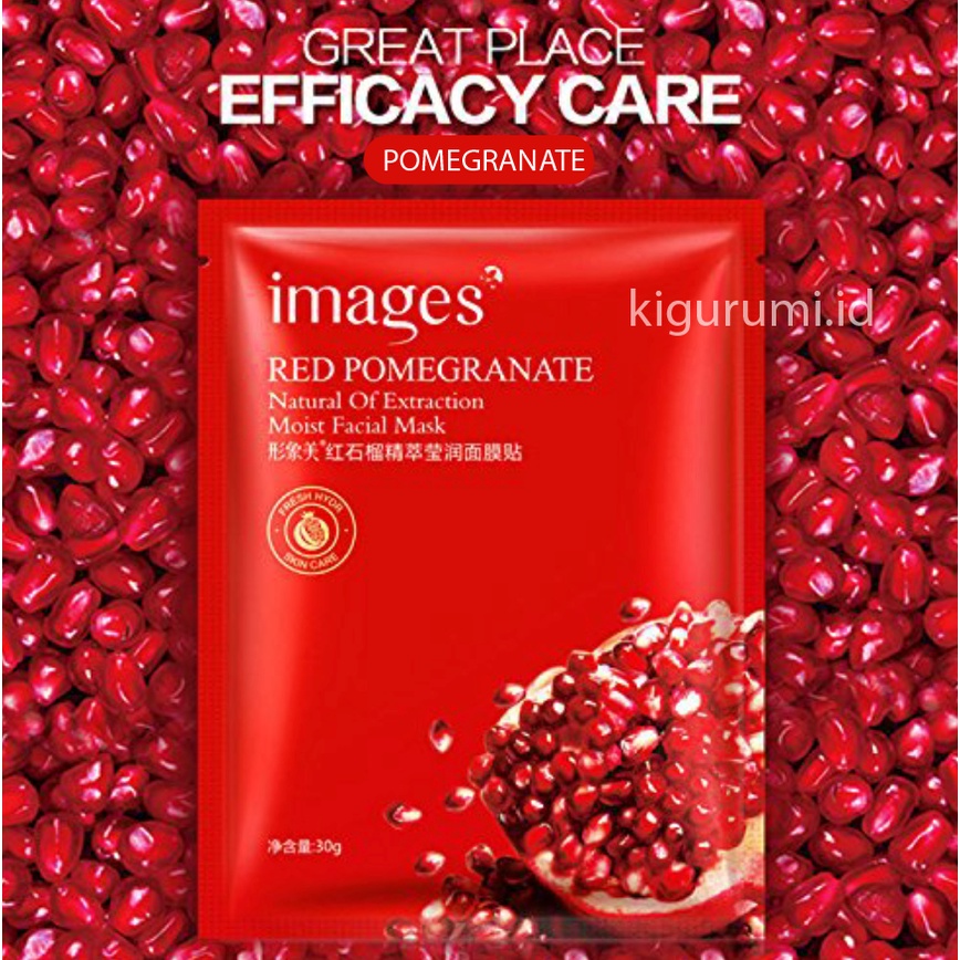 IMAGES Pomegranate Masker Wajah Sheet Mask Facial Mask EM009